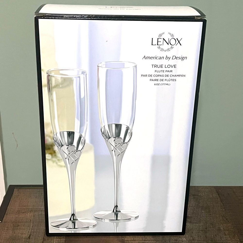 Lenox True Love 2-Piece Toasting Flute Set new